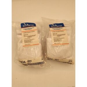 Buster Brown Comfort Socks 6 Pairs‎ White Ribbed Vintage Style 7824 Size 9-11